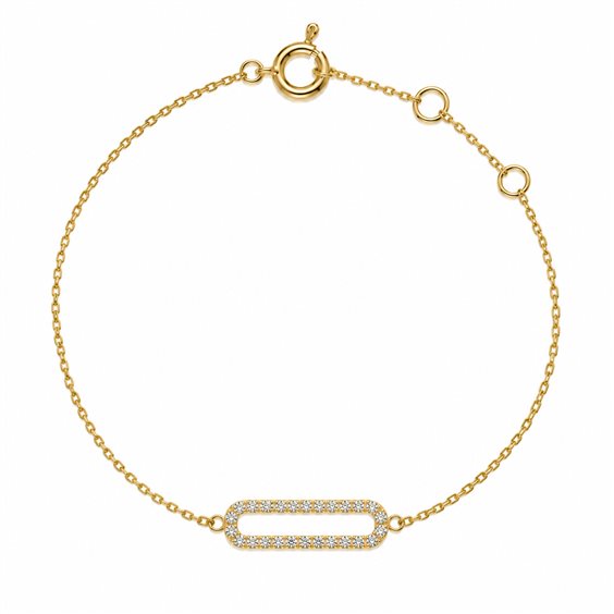 Armband Crivelli Dame in Gelbgold Diamante 0.11 Ct 370-XB1543 - 370-XB1543